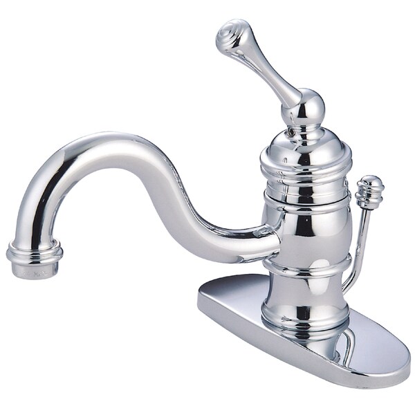 Victorian, 4" Centerset Single, Handle Bathroom Faucet, Chrome